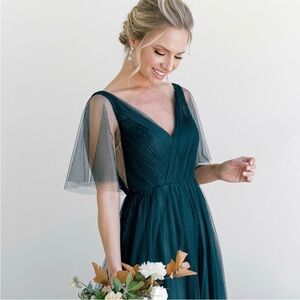 Revelry Drees tulle bridesmaids color green size 6